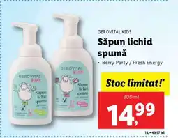 Lidl Gerovital Kids Săpun lichid spumă Ofertă