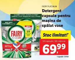 Lidl FAIRY PLATINUM Detergent capsule Ofertă
