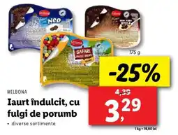 Lidl Milbona Iaurt îndulcit, cu fulgi de porumb Ofertă