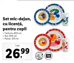 Lidl Set mic-dejun, cu licență, pentru copii Ofertă