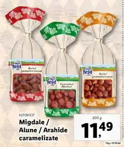 Lidl ALPENFEST Migdale / Alune / Arahide caramelizate Ofertă