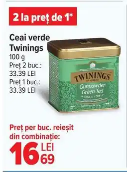 Carrefour Ceai verde Twinings Ofertă