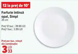Carrefour Farfurie întinsă opal, Simpl Ofertă