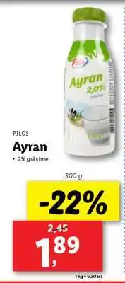 Lidl Pilos Ayran Ofertă