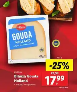 Lidl Brânză Gouda Holland Ofertă