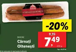 Lidl Cârnați Oltenești Ofertă