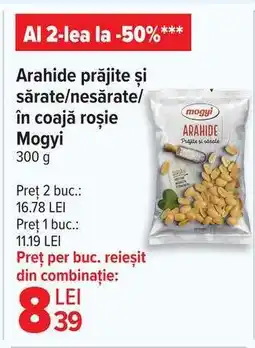 Carrefour Arahide prăjite și sărate/nesărate/în coajă roșie Mogyi Ofertă