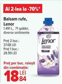 Carrefour Balsam rufe Lenor Ofertă