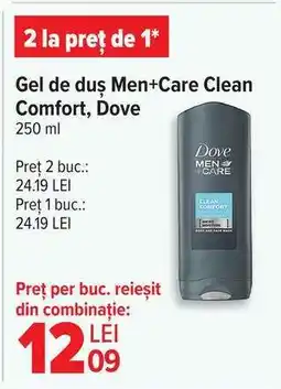Carrefour Gel de duș Men+Care Clean Comfort, Dove Ofertă