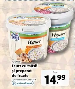 Lidl Iaurt cu müsli și preparat de fructe Ofertă