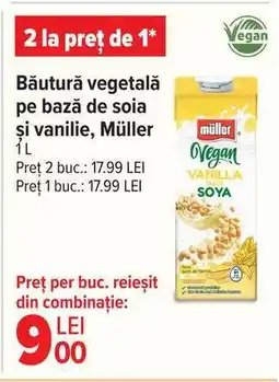 Carrefour Băutură vegetală pe bază de soia și vanilie, Müller Ofertă