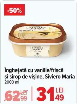 Carrefour Înghețată cu vanilie/frisca și sirop de vișine, Siviero Maria Ofertă