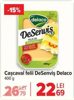 Carrefour Cașcaval felii Desenviș Delaco Ofertă
