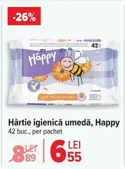 Carrefour Hârtie igienică umedă, Happy Ofertă