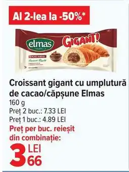 Carrefour Croissant gigant cu umplutură de cacao/căpșune Elmas Ofertă