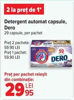 Carrefour Detergent automat capsule Dero Ofertă