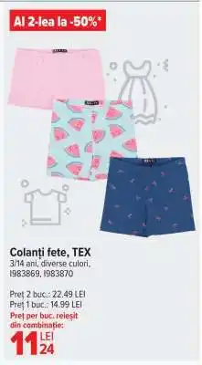 Carrefour Colanți fete, TEX Ofertă