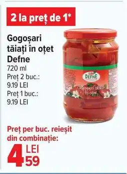 Carrefour Gogosari tăiați în oțet Defne Ofertă