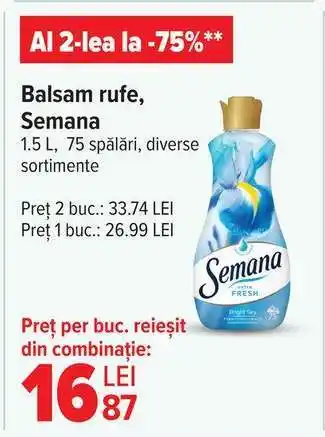 Carrefour Balsam rufe Semana Ofertă
