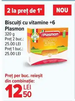 Carrefour Biscuiți cu vitamine +6 Plasmon Ofertă