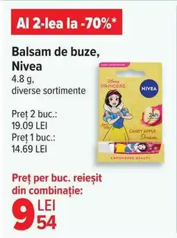 Carrefour Balsam de buze, Nivea Ofertă