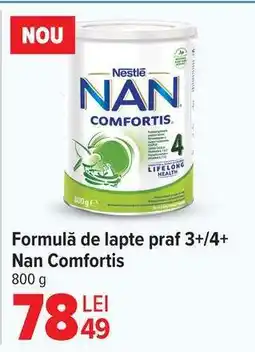 Carrefour Formulă de lapte praf 3+/4+ Nan Comfortis Ofertă
