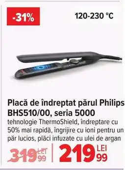 Carrefour Placă de îndreptat părul Philips BHS510/00, seria 5000 Ofertă