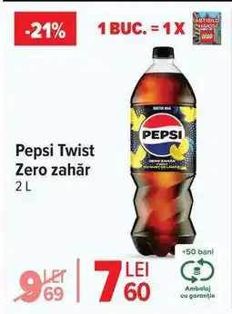 Carrefour Pepsi Twist Zero Zahăr Ofertă