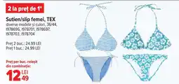 Carrefour Sutien/slip femei, TEX Ofertă