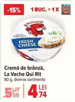 Carrefour Cremă de brânză, La Vache Qui Rit Ofertă
