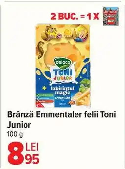 Carrefour Brânză Emmentaler felii Toni Junior Ofertă