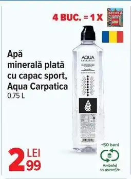 Carrefour Apă minerală plată cu capac sport, Aqua Carpatica Ofertă