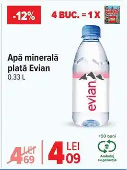 Carrefour Apă minerală plată Evian Ofertă