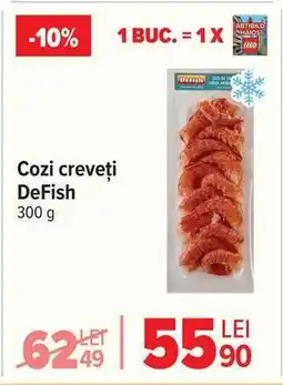 Carrefour Cozi creveți DeFish Ofertă