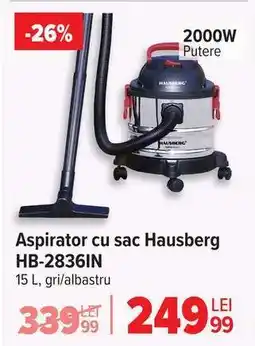 Carrefour Aspirator cu sac Hausberg HB-2836IN Ofertă