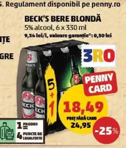 Penny BECK‘S Bere blondă Ofertă