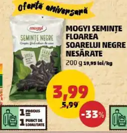 Penny Mogyi Semințe Floarea Soarelui Negre Nesărate Ofertă