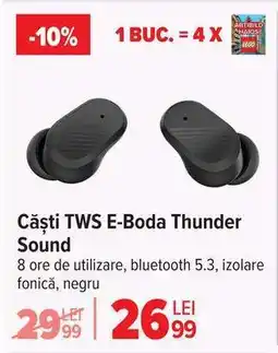 Carrefour Căști TWS E-Boda Thunder Sound Ofertă