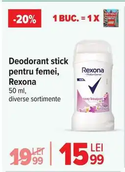 Carrefour Deodorant stick pentru femei, Rexona Ofertă