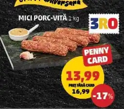 Penny Mici Porc-Vită 1 kg Ofertă