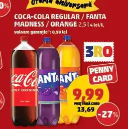 Penny Coca-Cola Regular / Fanta Madness / Orange Ofertă
