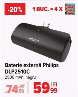 Carrefour Baterie externă Philips DLP2510C Ofertă