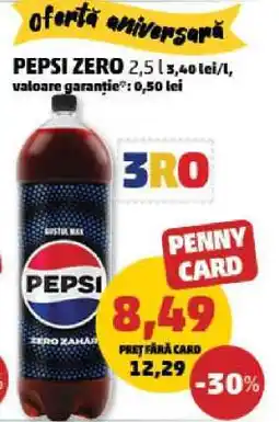 Penny Pepsi Zero Ofertă