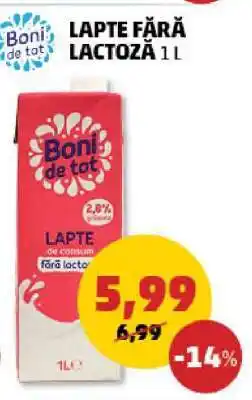 Penny Lapte fără lactoză 1L Ofertă