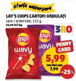 Penny LAY’S CHIPS CARTOFI ONDULAȚI Ofertă