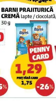 Penny BARNI PRAJITURICĂ CREMĂ lapte/ciocolată Ofertă