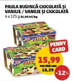 Penny PAULA Budincă Ciocolată și Vanilie / Vanilie și Ciocolată Ofertă