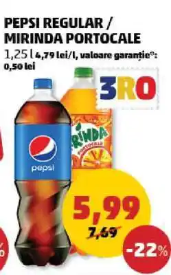 Penny PEPSI regular/MIRINDA portocale Ofertă