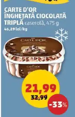 CARTE D'OR ÎNGHEȚATĂ CIOCOLATĂ TRIPLĂ