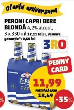 Penny PERONI CAPRI Bere blondă Ofertă